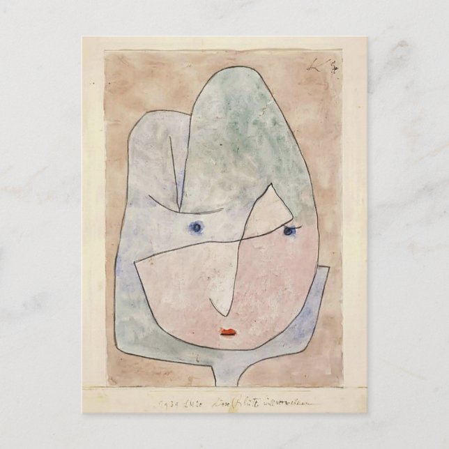 Paul Klee- This flower wishes to fade Postcard (Front)