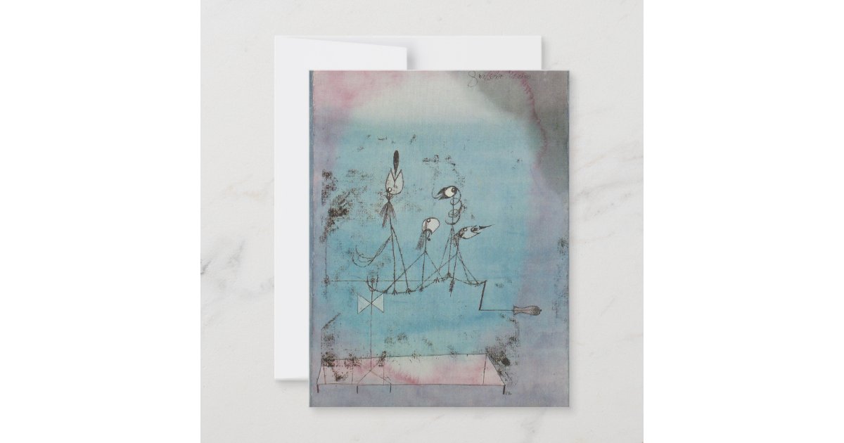 Paul Klee Twittering Machine Invitations | Zazzle