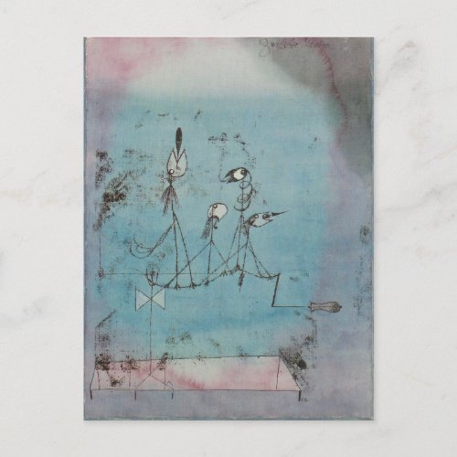 Paul Klee Twittering Machine Postcard