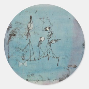 Paul Klee Twittering Machine Stickers by VintageSpot at Zazzle