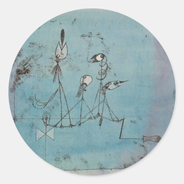 Paul Klee Twittering Machine Stickers (Front)