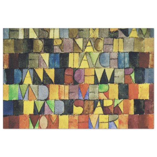 PAUL KLEES ABSTRACT ALPHABET TISSUE PAPER