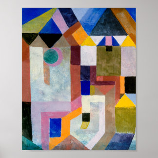 Paul Klee's 'Colorful Architecture (1917)'  Poster