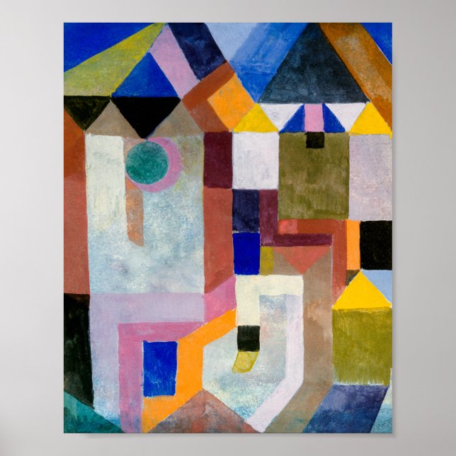 Paul Klee's 'Colorful Architecture (1917)'  Poster (Front)