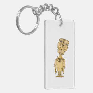 Paul Klee's Genius Funny Phrase Keychain