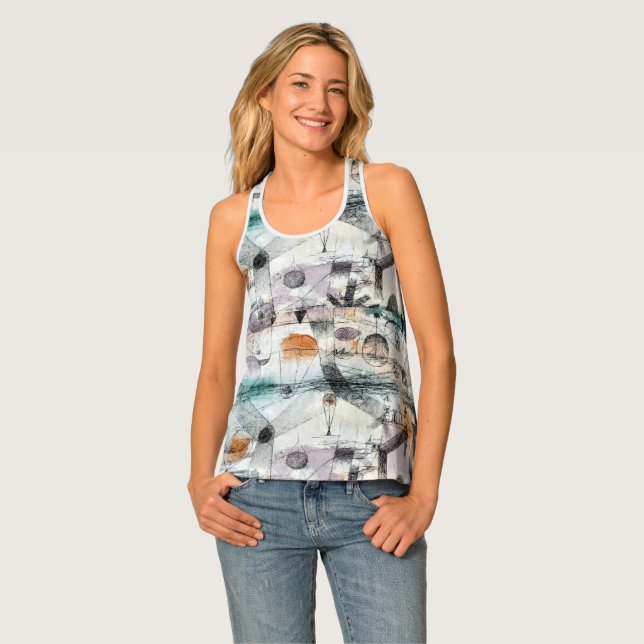 Paul Klee's In the Realm of Air - Abstract Art Tank Top (Front Full)