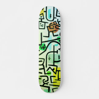 Paul Klee's Rich Port - Cool Vintage Abstract Art Skateboard