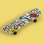Paul Klee's Rich Port - Cool Vintage Abstract Art Skateboard<br><div class="desc">For real fine art lovers! Cool vintage abstract art skateboard featuring the colorful famous abstract painting Rich Port (1938) by Paul Klee. Great for a gift idea. It acts as a statement piece with a unique artistic style touch. It's perfect for Birthday, Holiday, Christmas, Anniversary, Wedding, and more. For other...</div>