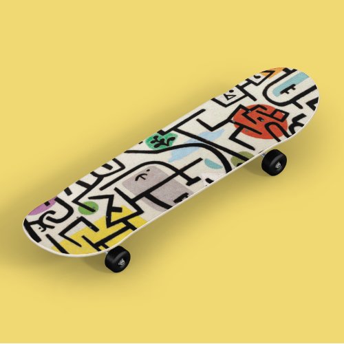 Paul Klees Rich Port _ Cool Vintage Abstract Art Skateboard