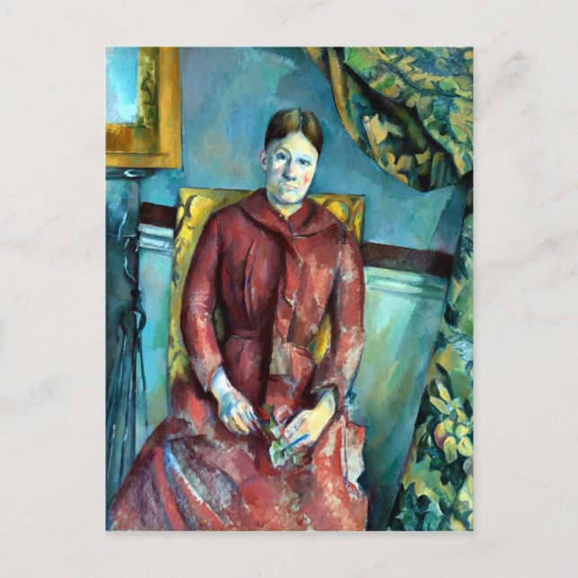 Paul Madame Cézanne in a Red Dress Postcard (Front)