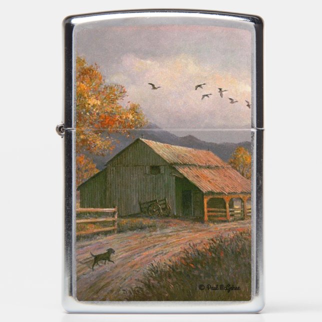 Paul McGehee "Autumn Barn" Zippo® Lighter (Front)