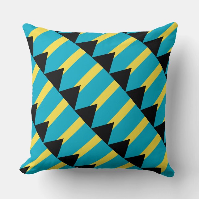 Paul McGehee "Bahamas Flag" Pillow (Front)