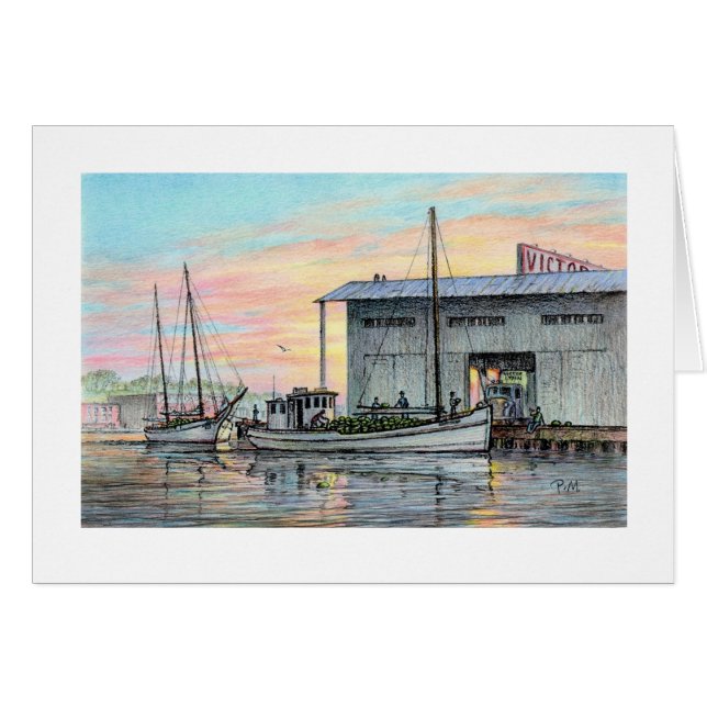 Paul McGehee "Baltimore Harbor-The Long Dock" Card (Front Horizontal)