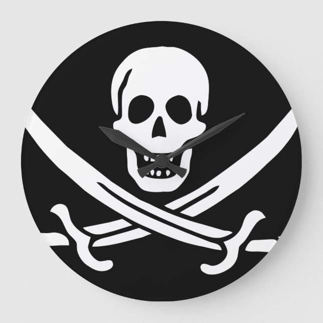 Paul McGehee "Calico Jack's Pirate Flag" Clock (Front)