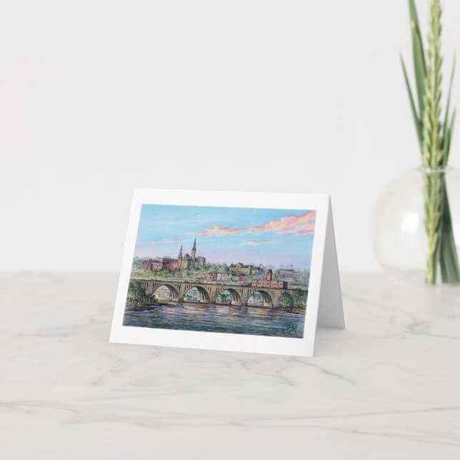 Paul McGehee "Georgetown - Key Bridge" Card (Front)