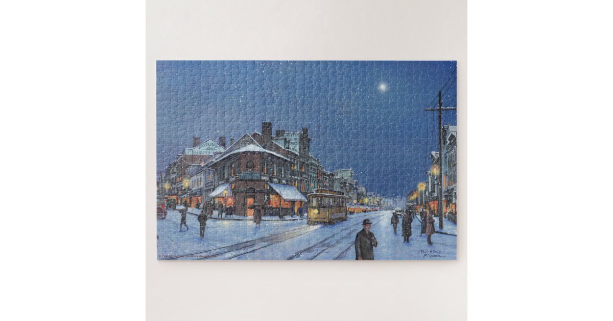 Paul McGehee Snowfall" Jigsaw Puzzle Zazzle