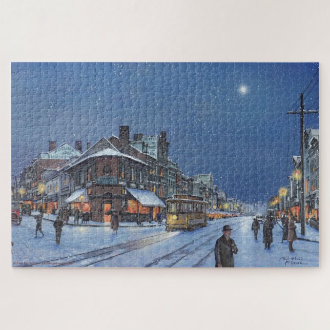 Paul McGehee "Georgetown Snowfall" Jigsaw Puzzle (Horizontal)