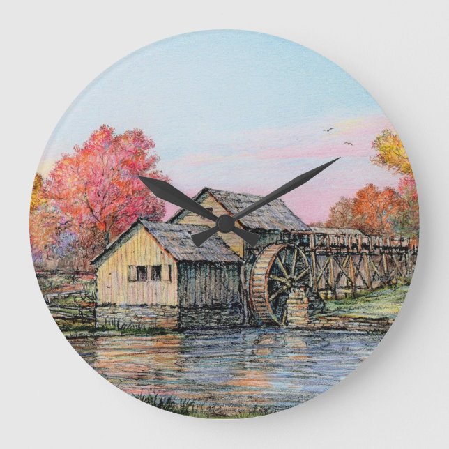 Paul McGehee "Mabry Mill" Clock (Front)