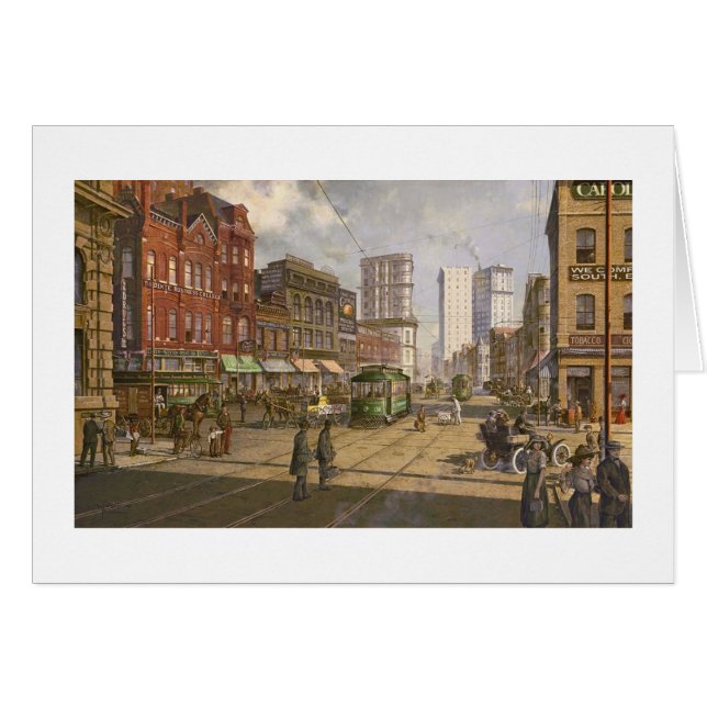 Paul McGehee "Old Atlanta - Peachtree Street" Card (Front Horizontal)