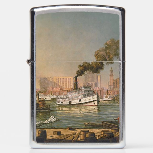 Paul McGehee "Old Baltimore Harbor" Zippo® Lighter (Front)
