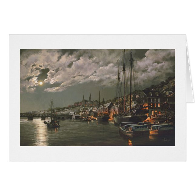 Paul McGehee "Old Georgetown by Moonlight" Card (Front Horizontal)