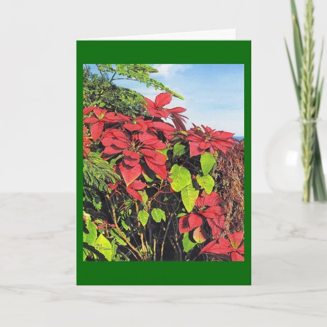 Paul McGehee "Poinsettias" Christmas Card (Front)