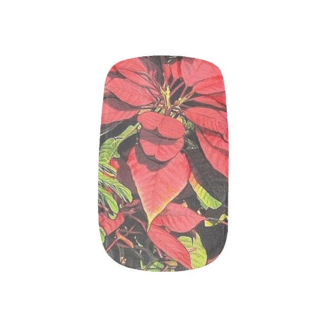 Paul McGehee "Poinsettias" Nail Art (Right Thumb)