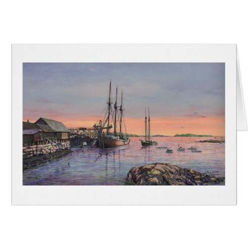 Paul McGehee Schooners at Stonington Card