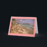 Paul McGehee "The Beach at Waikiki" Christmas Card<br><div class="desc">Mele Kalikimaka! A Hawaiian Christmas greeting card by the award-winning artist Paul McGehee. The Hawaiian Islands of the blue Pacific... a paradise filled with sunshine, balmy breezes scented with tropical flowers, swaying palm trees and rolling surf. On the island of Oahu lies the beautiful beach of Waikiki, a palm-lined stretch...</div>