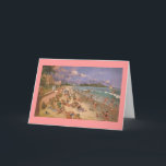 Paul McGehee "The Beach at Waikiki" Christmas Card<br><div class="desc">Mele Kalikimaka! A Hawaiian Christmas greeting card by the award-winning artist Paul McGehee. The Hawaiian Islands of the blue Pacific... a paradise filled with sunshine, balmy breezes scented with tropical flowers, swaying palm trees and rolling surf. On the island of Oahu lies the beautiful beach of Waikiki, a palm-lined stretch...</div>