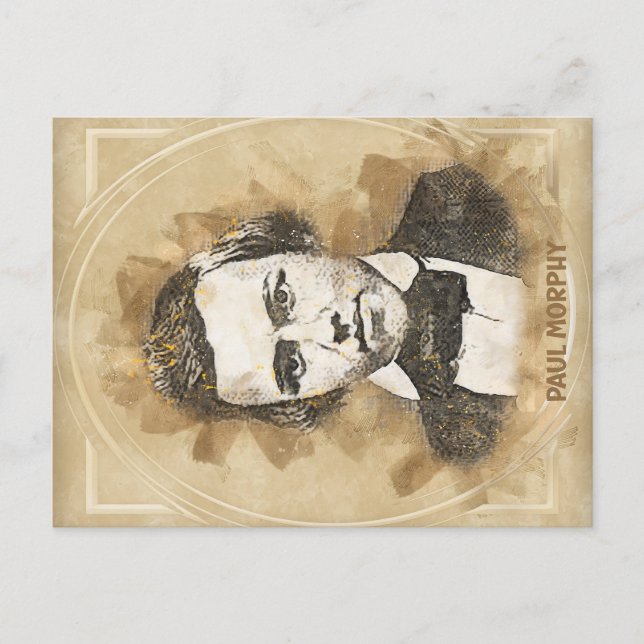 Paul Morphy, Chess player Postcard (Front)