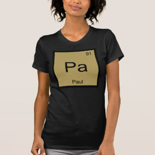 Paul Name Chemistry Element Periodic Table T-Shirt