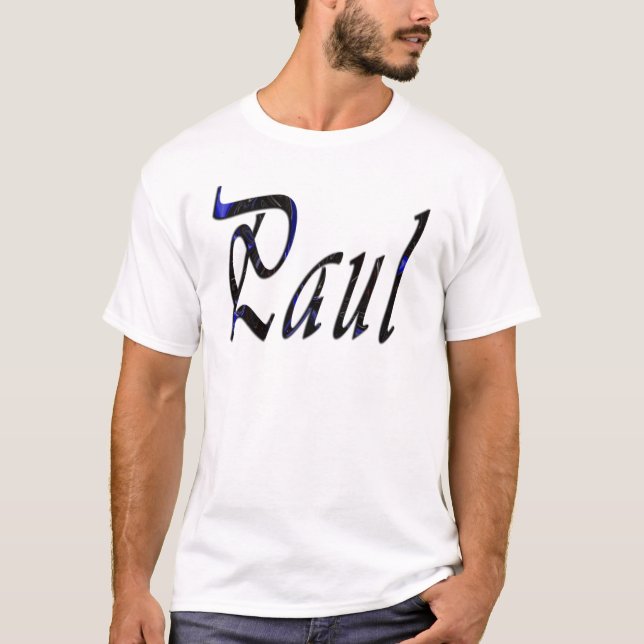 Paul, Name, Cursive Logo, T-Shirt (Front)