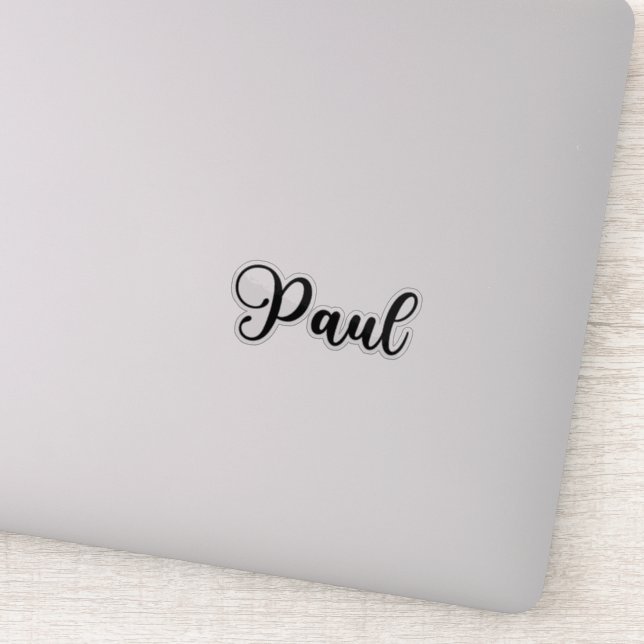 Paul Name - Handwritten Calligraphy Sticker (Detail)