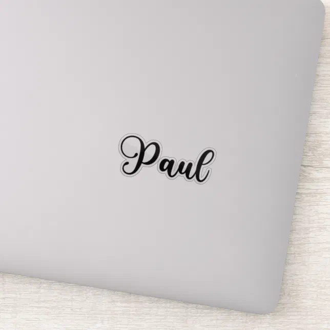 Paul Name - Handwritten Calligraphy Sticker | Zazzle