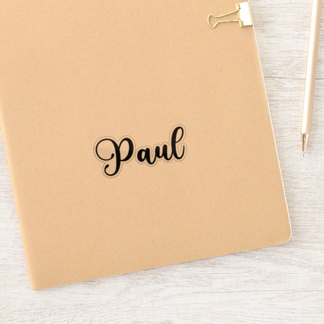 Paul Name - Handwritten Calligraphy Sticker | Zazzle