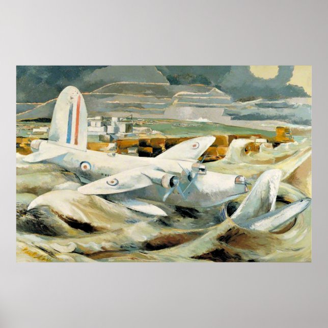 Paul Nash - Defense of Albion, famous painting, Poster (Front)