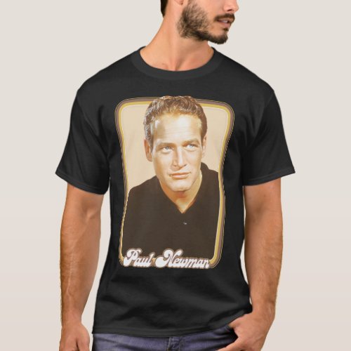 Paul Newman  Retro Aesthetic Fan Art Design T_Shirt