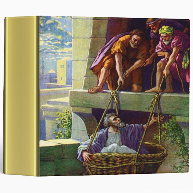 Paul preaching Christ gold foil texture 3 Ring Binder (Front/Spine)