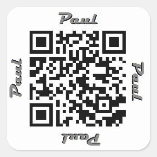 Paul QR Code Personalized NAME Sticker
