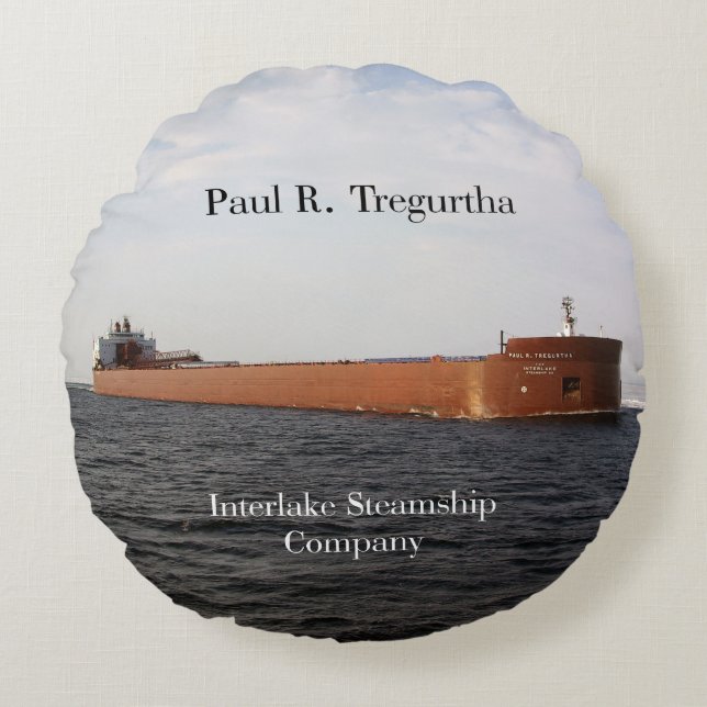 Paul R. Tregurtha round pillow (Front)