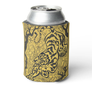 Paul Ranson Vintage Art Nouveau Yellow Tiger Print Can Cooler