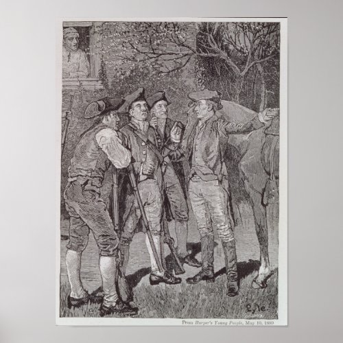 Paul Revere at Lexington Poster