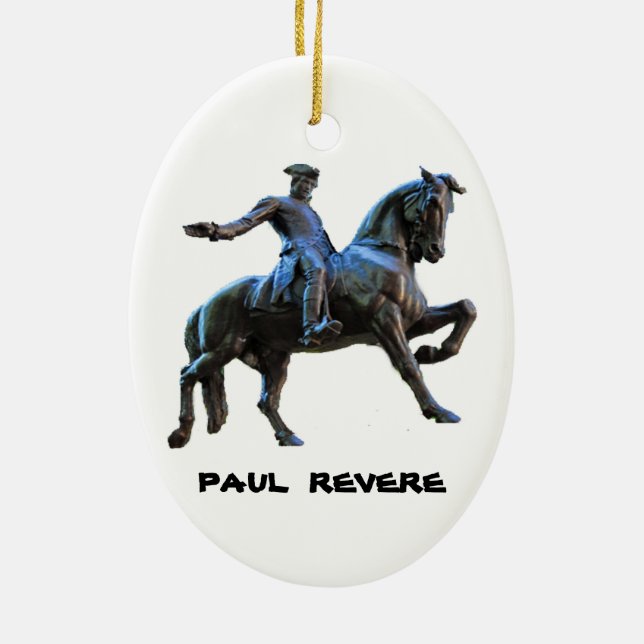 Paul Revere (Massachusetts) Ceramic Ornament (Back)