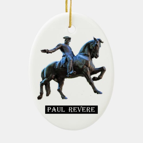 Paul Revere Massachusetts Ceramic Ornament