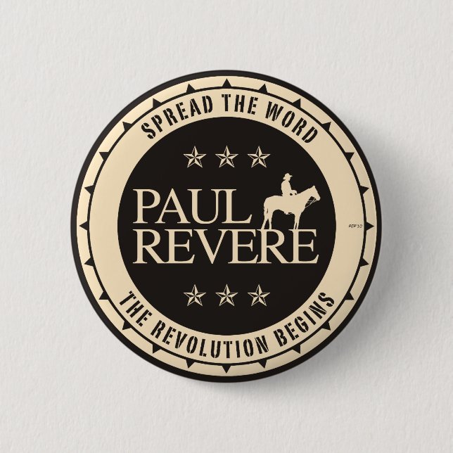 Paul Revere Pinback Button (Front)