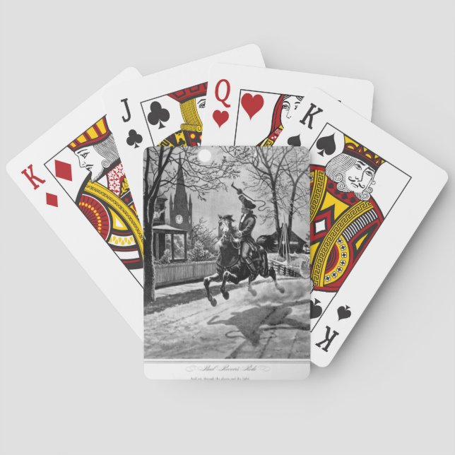 Paul Revere's Ride.  1775_War Image Poker Cards (Back)