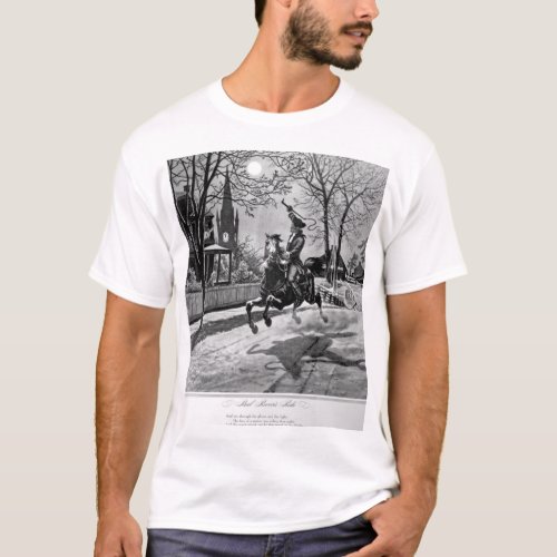 Paul Reveres Ride  1775_War Image T_Shirt