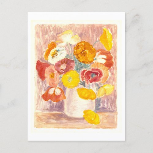 Paul Rohland Painting Flower Piece Zinnias Postcard