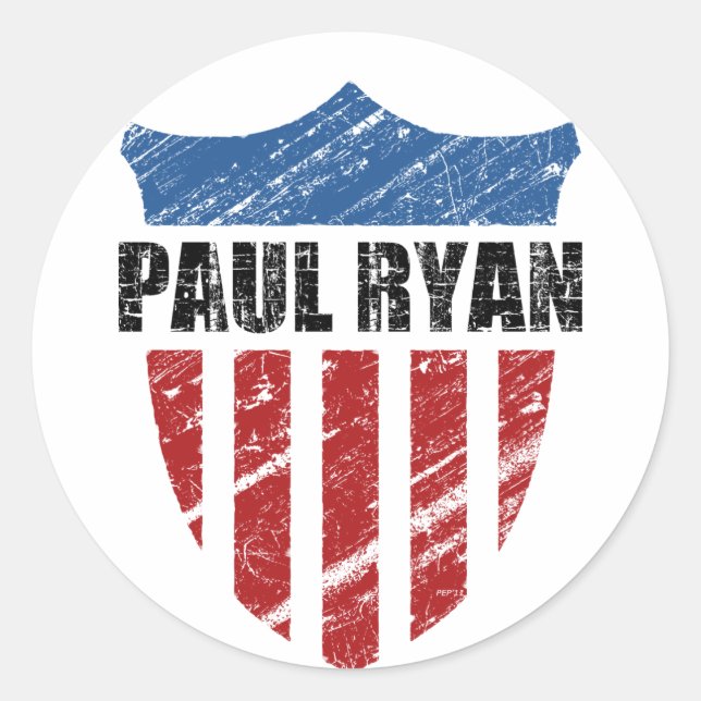 Paul Ryan Classic Round Sticker (Front)